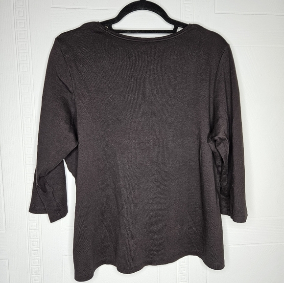 Charter Club Woman Pima Cottin Luxury Crewneck Pullover Long Sleeve T 1X Plus - Picture 2 of 10